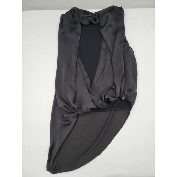 RUDSAK XS Mock Layer cross body cowl‎ asymmetrical high low black - Picture 1 of 6